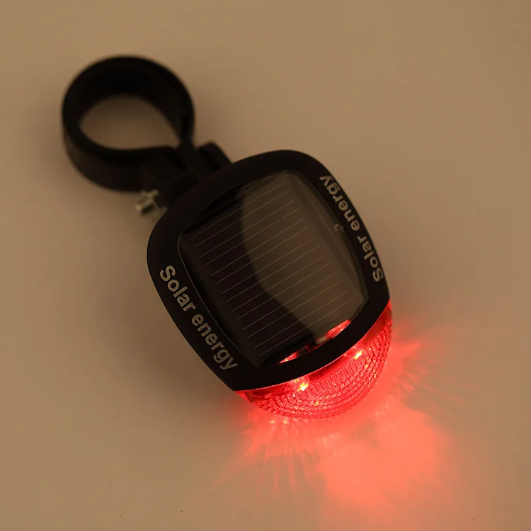 2 LED 3 Modes Bright Solar Energy Power Bike Mountain Bicycle Red Tail Rear Light Outdoor Sports Cycling Lamp MBI-21 | Спорт и