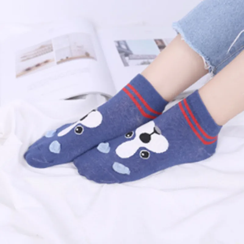 Fation женские хлопковые носки с милыми животными собаки meias Kawaii Calcetines летние