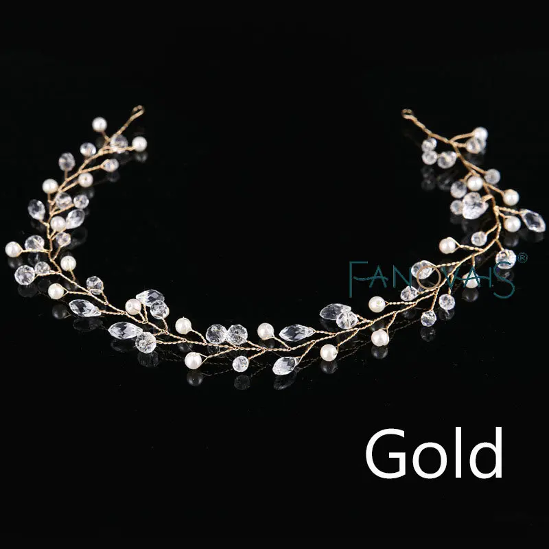 Crystal Pearls Bridal Head Wear For Wedding Bridesmaid Veil Boho Style beach Accessories 2019 | Свадьбы и торжества
