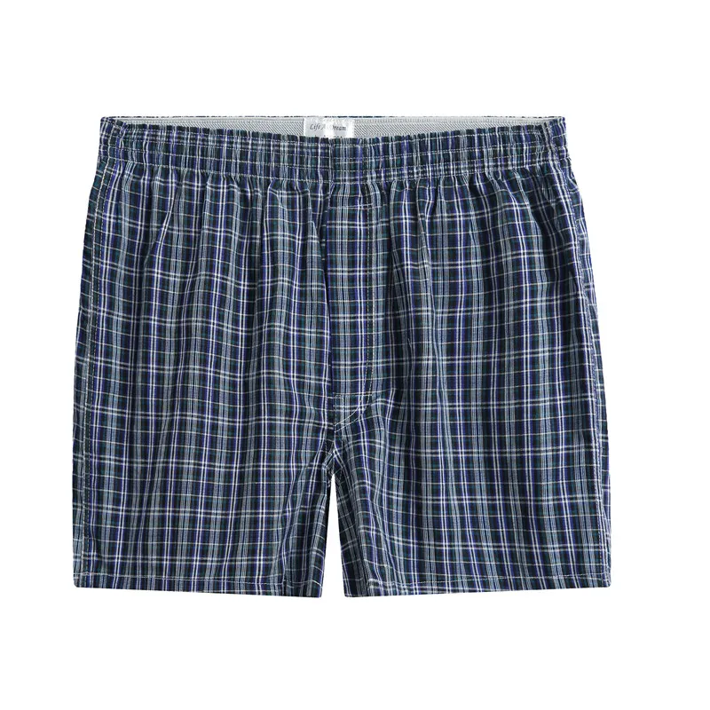 10PCS Classic Plaid Men's Boxers Cotton Mens Underwear Trunks Woven Homme Arrow Panties Boxer Plus size 9XL