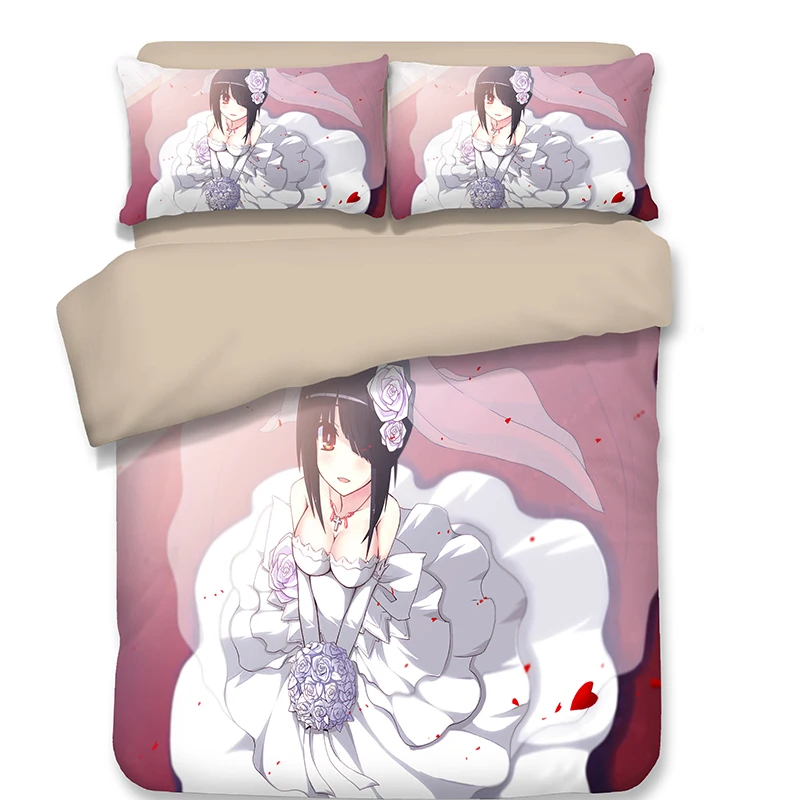 Tokisaki Kurumi 3D японское постельное белье с аниме наборы мультфильм пододеяльник простыня домашний текстиль постельное белье Хорошее качество стиль