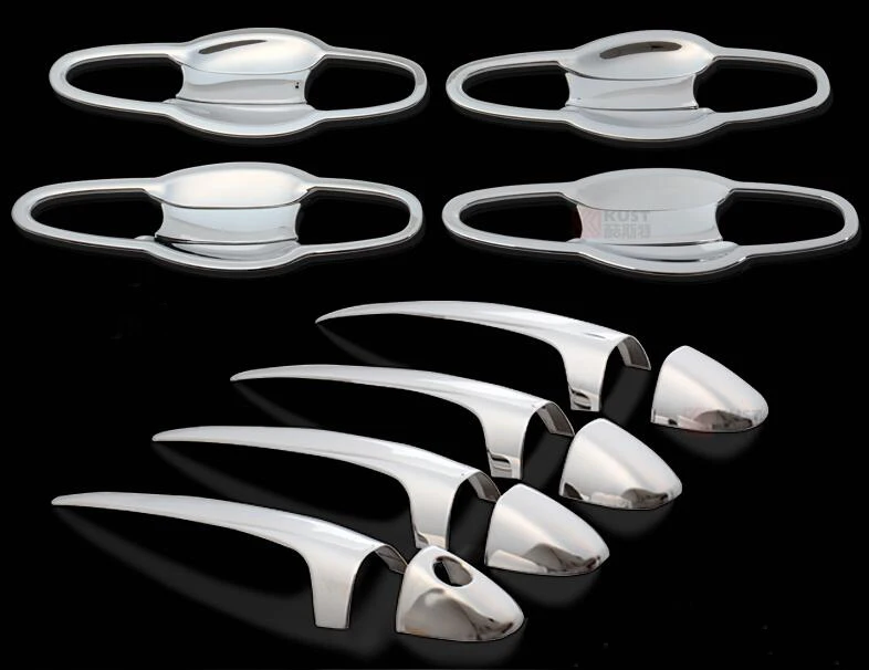 Handle and Bowl TTCR-II для TOYOTA RAV4 Аксессуары хромированная Накладка для стайлинга дверные ручки чаши наклейки наружное украшение - Название цвета: Handle and Bowl
