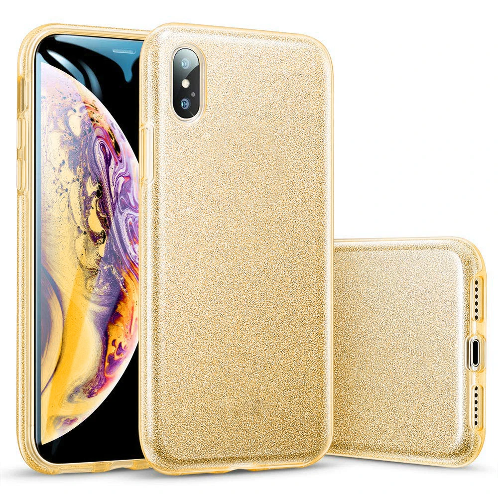3 Слои блестящий чехол для спортивной камеры Xiao mi Red mi 5A 5 Plus 6 s Pro Note 5A Prime 7 S2 poco F1 mi 8 9 A1 A2 Lite чехол из поликарбоната+ ТПУ блестящий чехол-Обложка - Цвет: Gold