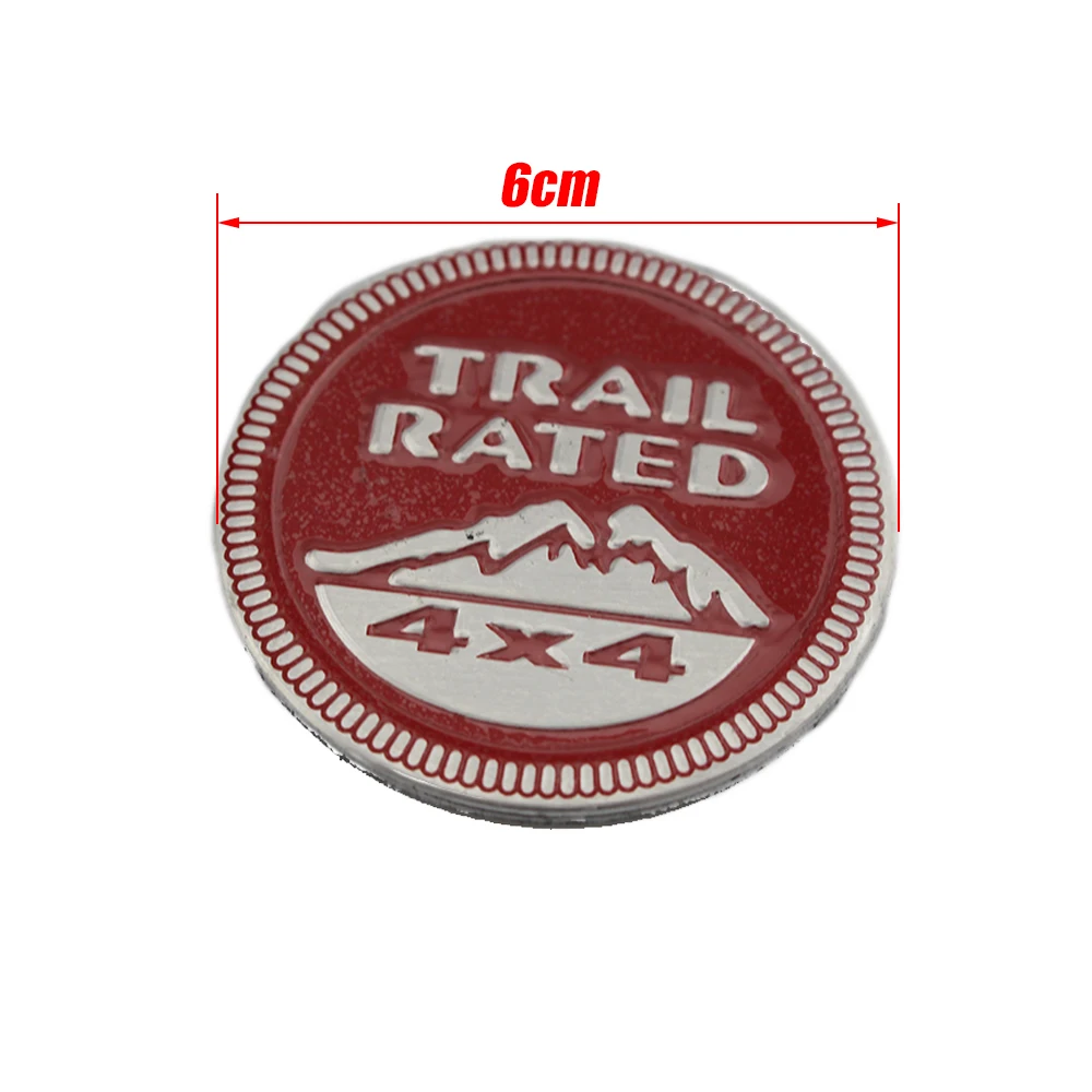 Стикер для кузова автомобиля Trail Rated 4X4 3D эмблема значок черный красный