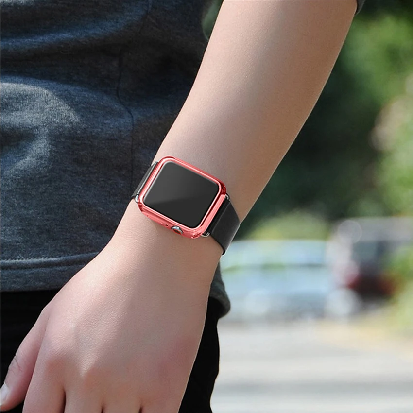 Тонкий чехол для часов Apple Watch 4 40 мм 44 360 градусов полная защита экрана из мягкого