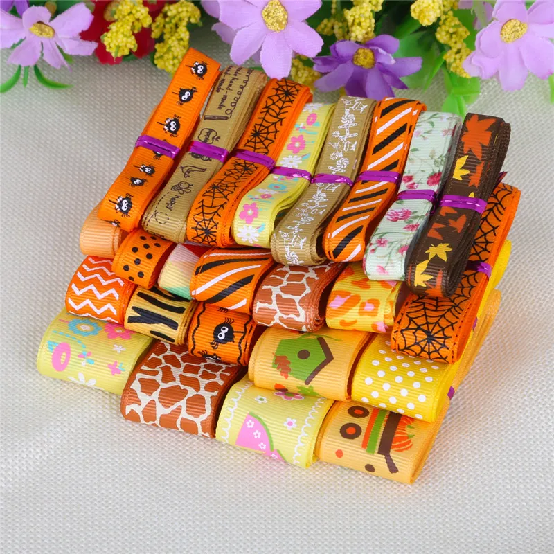 10-25mm Mix Style Grosgrain Ribbons Printing Satin Webbing for DIY Wedding Party Christmas Decoration Sewing Accessories | Дом и сад
