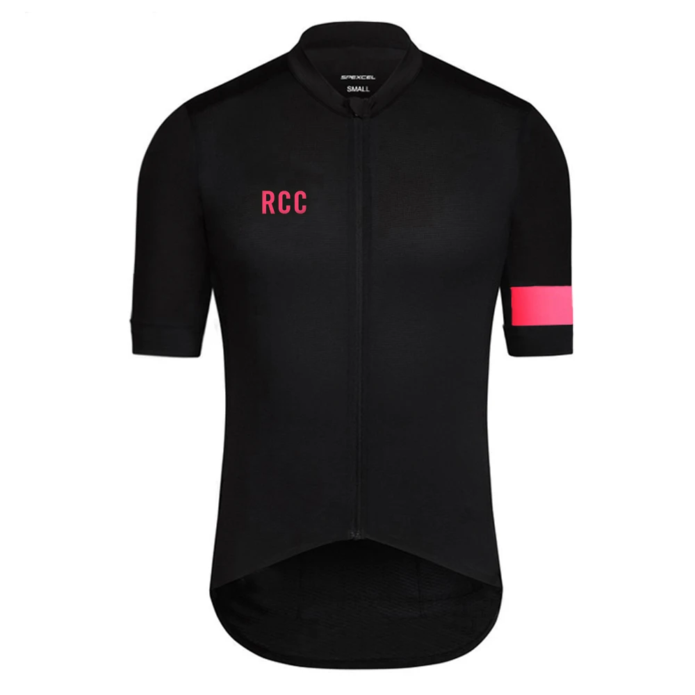 jersey RCC черный розовый высокое качество pro team короткий рукав и нагрудник шорты 4D гелевая Подушка Набор дорожный MTB велосипедная одежда велосипедная Экипировка - Цвет: jersey