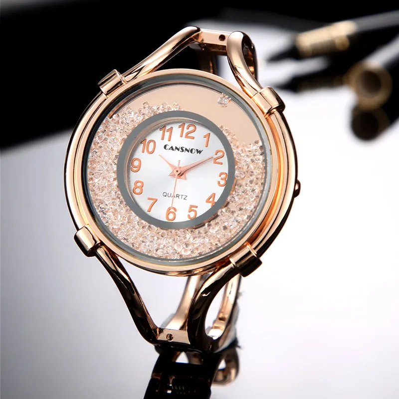 Rose Gold Роскошный бренд, женские часы-браслет, женская мода, розовое золото, под платье, наручные часы, аналоговые кварцевые часы на запястье, Relogio Feminino - Цвет: Rose Gold