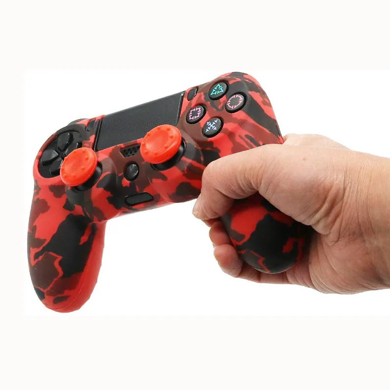 2 набора силиконовый чехол для контроллера PS4 нескользящий Силиконовый защитный