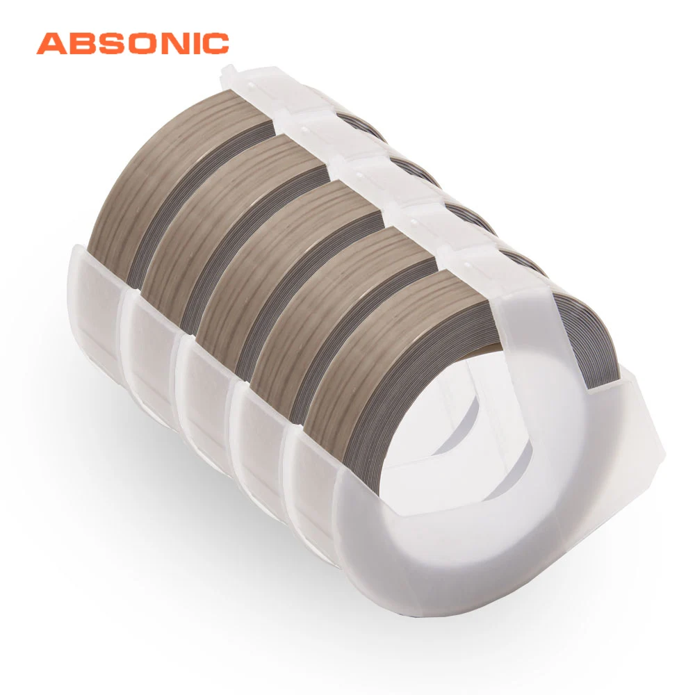 Absonic 5 шт. 9 мм * 3 м Dymo 3D Пластик древесины Цвет тиснение ленты для тиснения этикетки