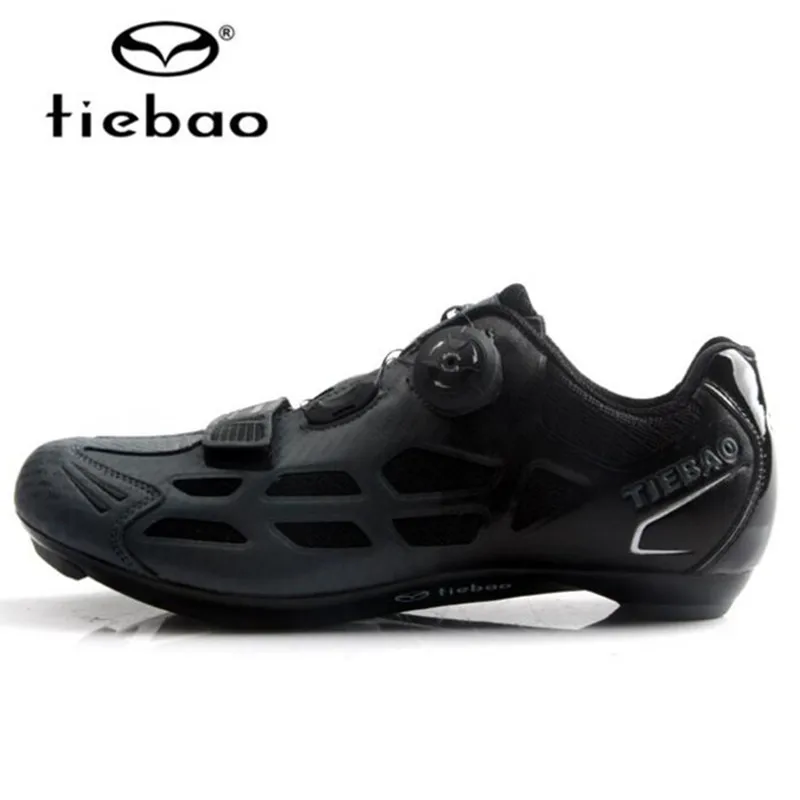 TB1259 TIEBAO/Обувь для велоспорта; Мужская обувь для езды на велосипеде; комплект с педалью; профессиональная команда; велосипедная обувь; резиновая дышащая обувь; разблокированная велосипедная обувь; Zapatillas Ciclismo - Цвет: TB1259