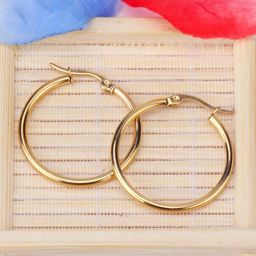 Серьги-кольца LUXUKISSKIDS из нержавеющей стали большие круглые серьги в Корейском