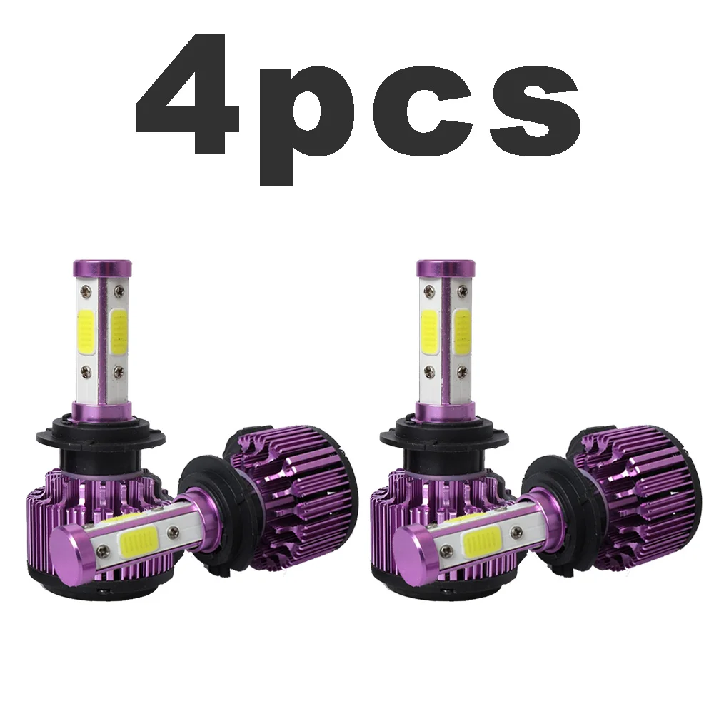 4pcs Aslent 4 стороны люмен 100 W 10000LM H4 H7 авто светодиодные H11 9005 9006 H13 9004 9007 9012 лампы для Автомобильные фары лампы автомобилей - Испускаемый цвет: 4pcs