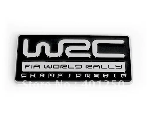 

1 Pcs 3D Aluminium Alloy Car Emblem For WRC FIA World Rally Championship Adhesive Car Logo Ba Car Styling