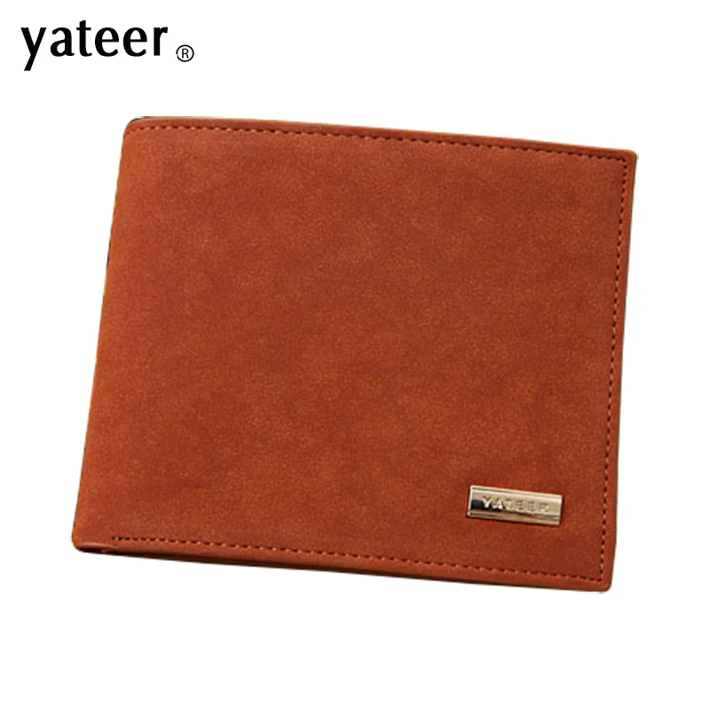 Мужской кошелек крупного рогатого скота из нубука кожаный держатель для денег