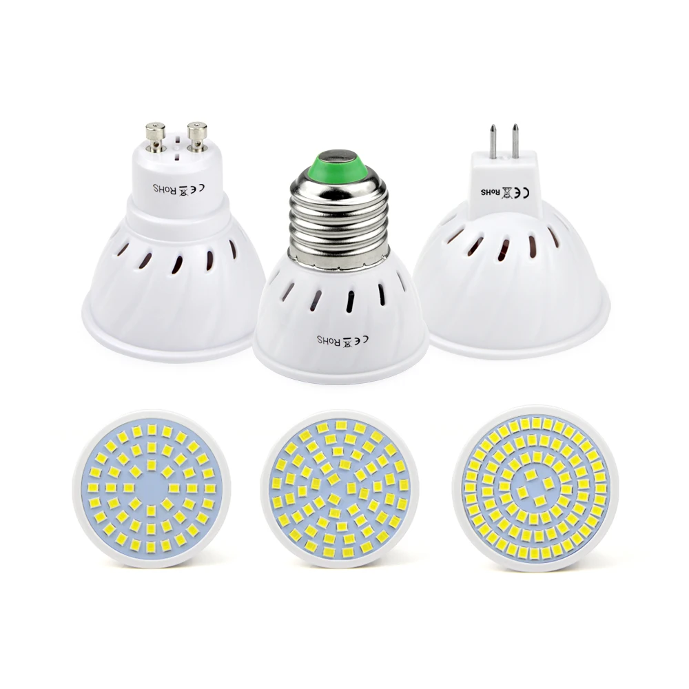Светодиодная лампа GU10 MR16 E27 2835SMD 220 В 48/60/80 светодиодов|Светодиодные лампы и трубки|