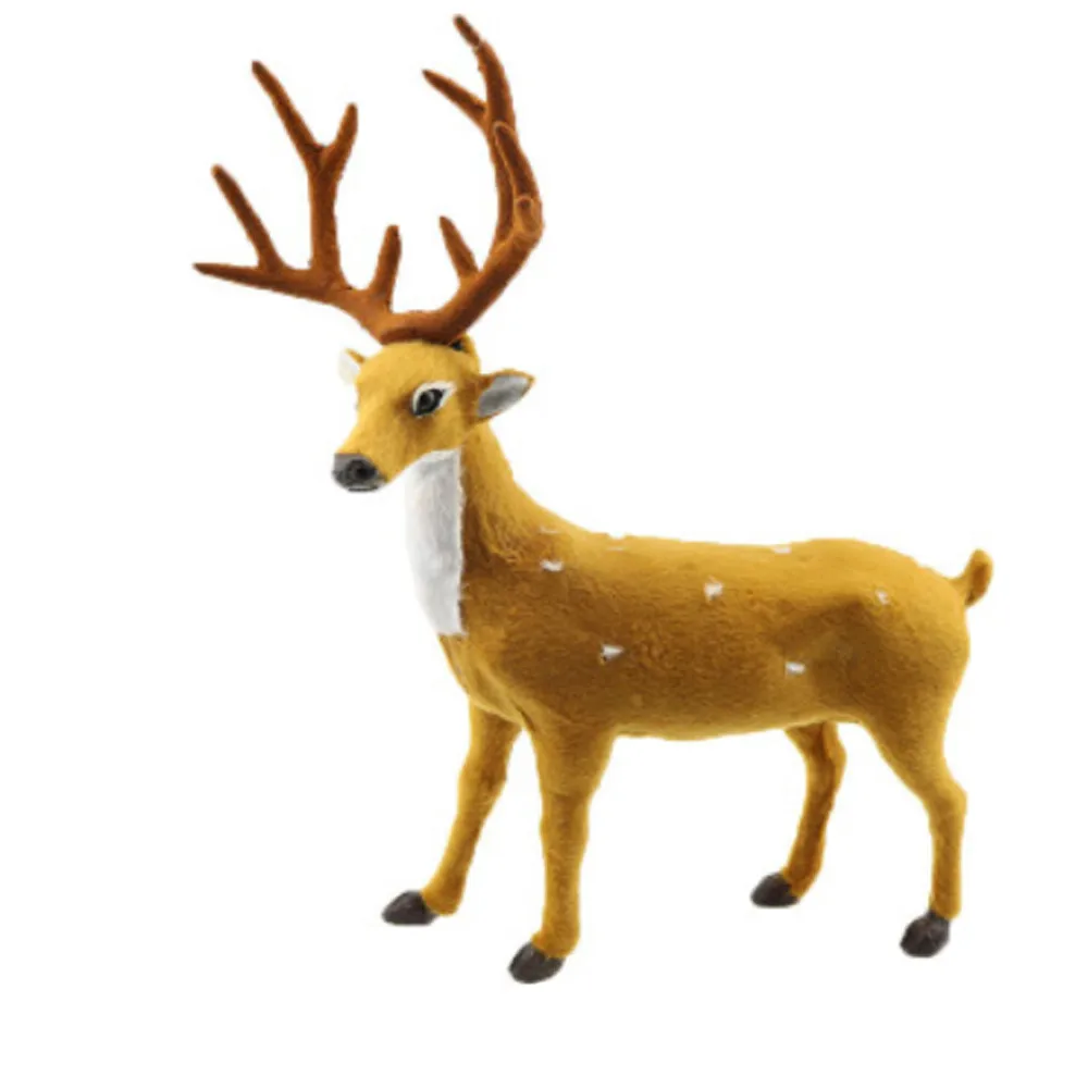 FS5 Creative Christmas Deer Scene Arrangement Props Elk Plush Simulation sep11 | Дом и сад