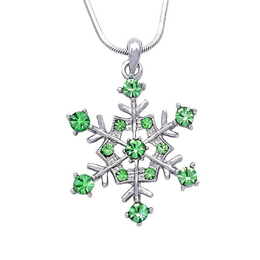 Christmas Bridesmaid Prom Wedding Jewelry Snowflake Charm Pendant Necklaces Winter Bridal Party Fashion Accessory | Украшения и