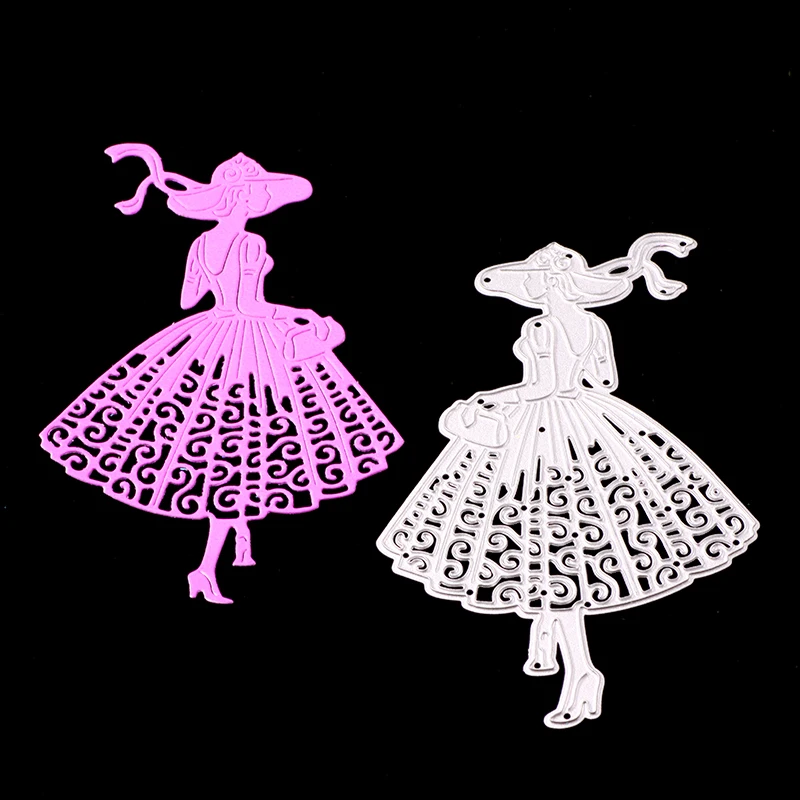 

SCD994 Girl Metal Cutting Dies For Scrapbooking Stencils DIY Album Cards Decoration Embossing Folder Die Cuts Tool Template New