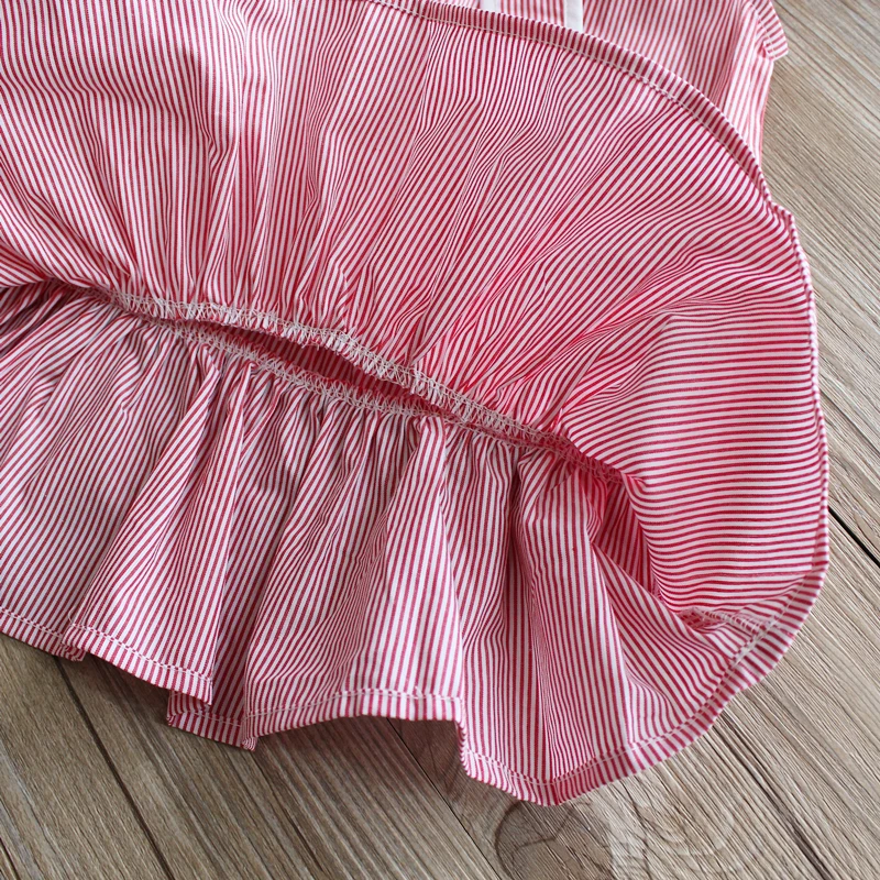 2019 платье в консервативном стиле для маленьких девочек жилет темно-синюю полоску