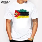 Футболка BLWHSA мужская с Мозамбикским флагом, повседневная ностальгическая рубашка с коротким рукавом, Мозамбикский стиль