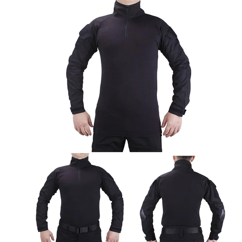 Тактические боевые футболки BDU военная камуфляжная экшн футболка черная для страйкбола пейнтбола охоты с