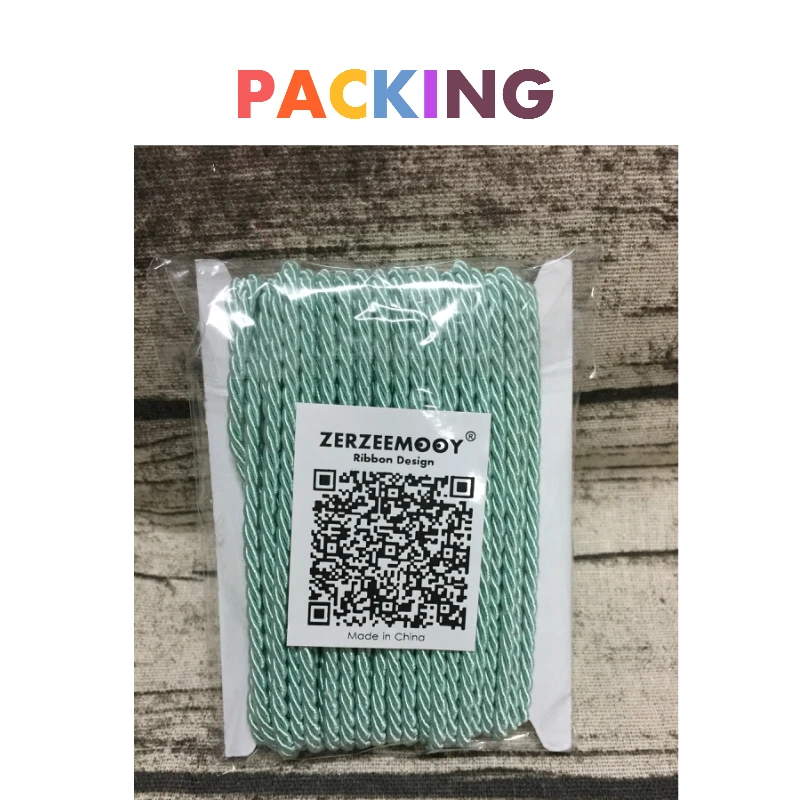 Zerzemoy DIY Cord украшения Findings 3 мм однотонный плетеных шнура декоративная витая