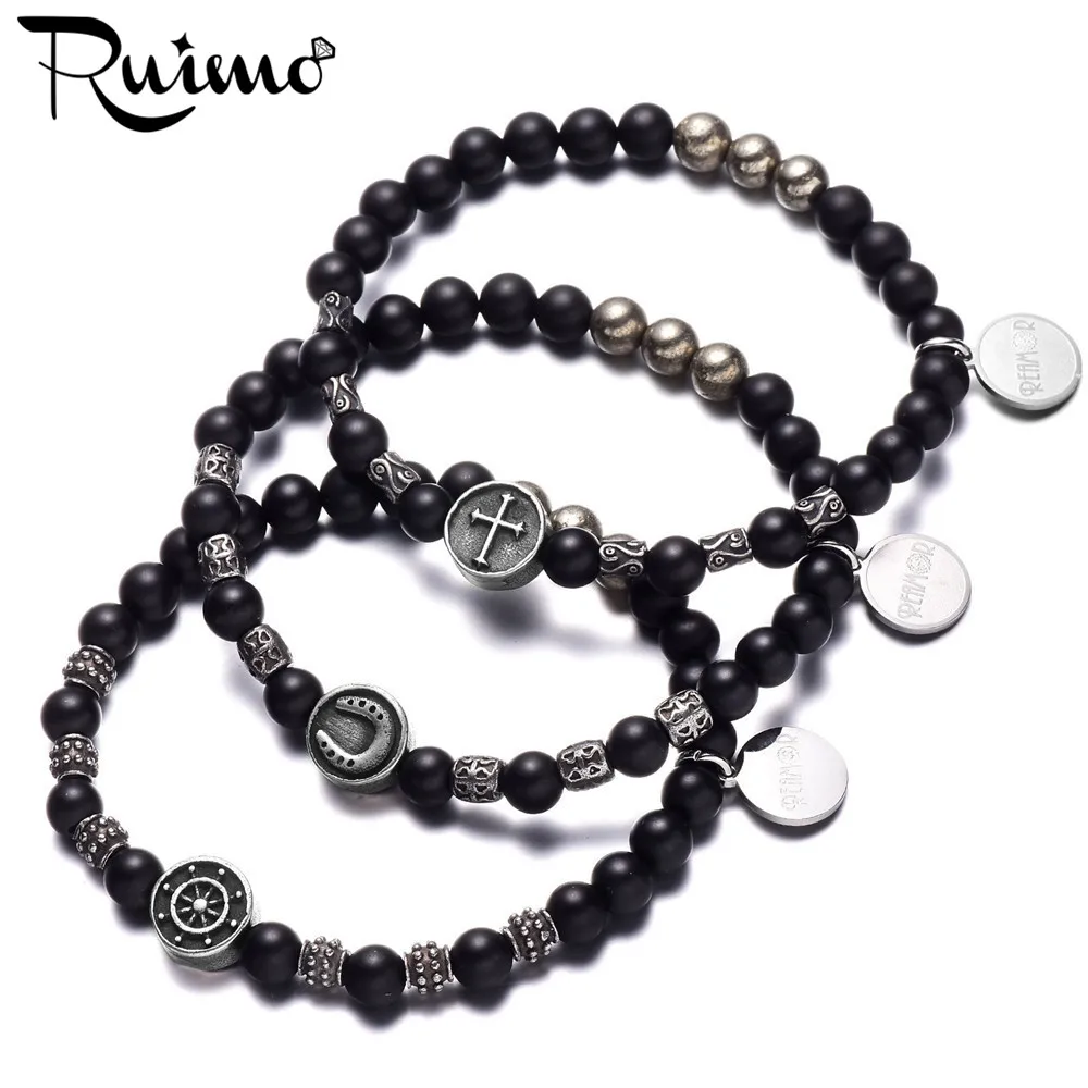 Круглые Европейские Бусины с отверстиями RUIMO из нержавеющей стали 316l 2 мм