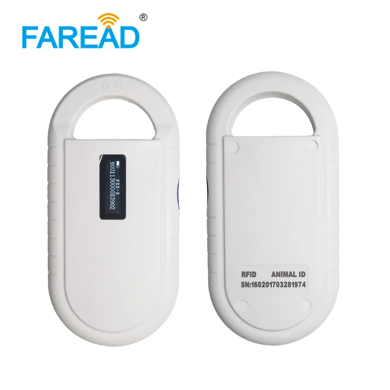 Enlarge Faread Free shipping 134.2khz FDX-B ISO 11784/11785 RFID Animal Handheld Reader Pet ID Microchip Scanner