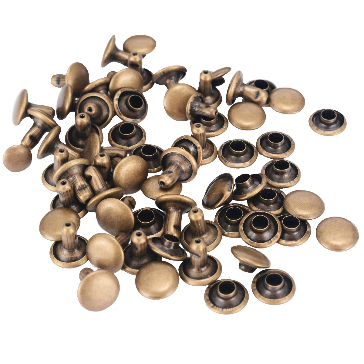 Серебряные + бронзовые заклепки набор для ремонта кожи сделай сам трубчатые