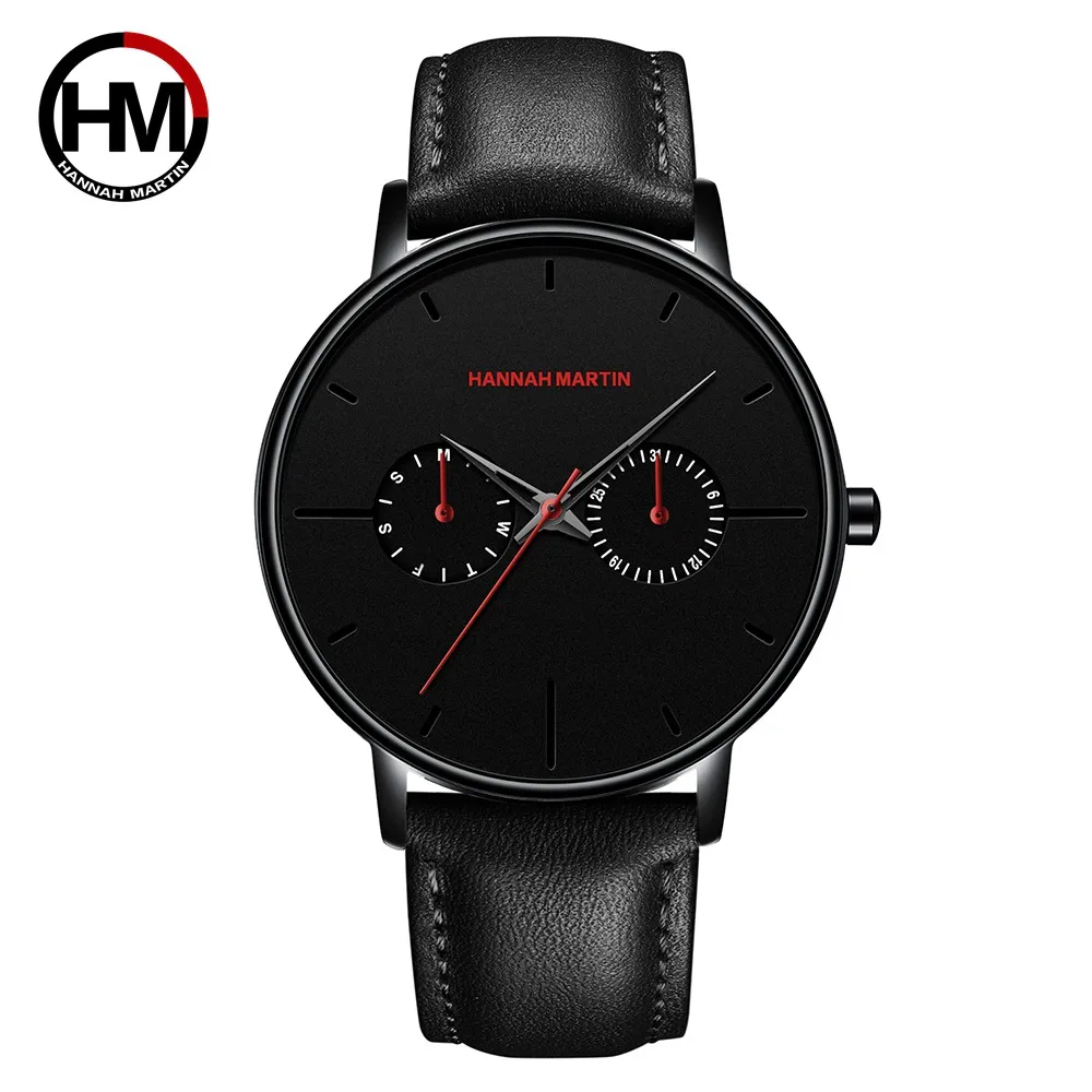 HM-150-P-red Мужские часы от ведущего бренда, роскошные многофункциональные часы с маленьким циферблатом из нержавеющей стали, стильные водонепроницаемые наручные часы Relogio Masculino - Цвет: HM-150-P-red
