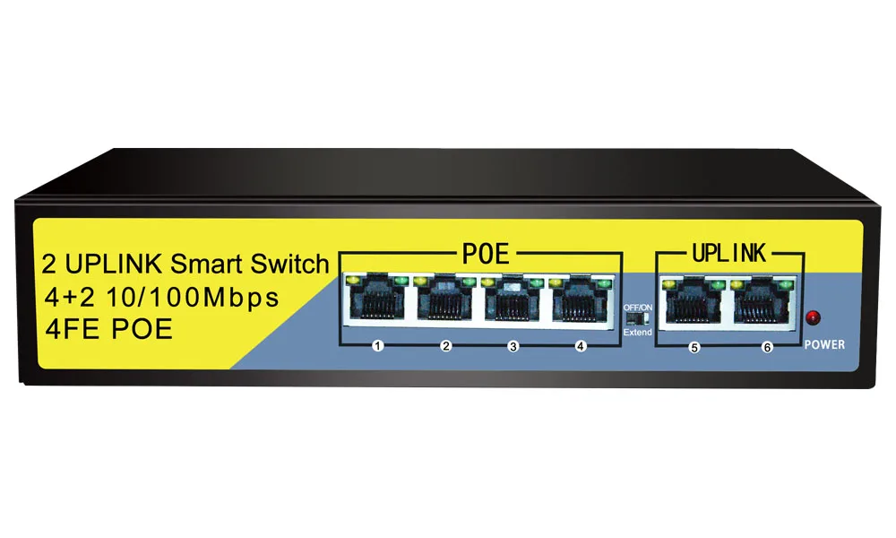 KuWFi 10 портовый коммутатор PoE, 2 порта UpLink, 802.3af/at, 120 Вт Встроенная Мощность, Vlan до 250 м, металлический сетевой коммутатор Plug& Play