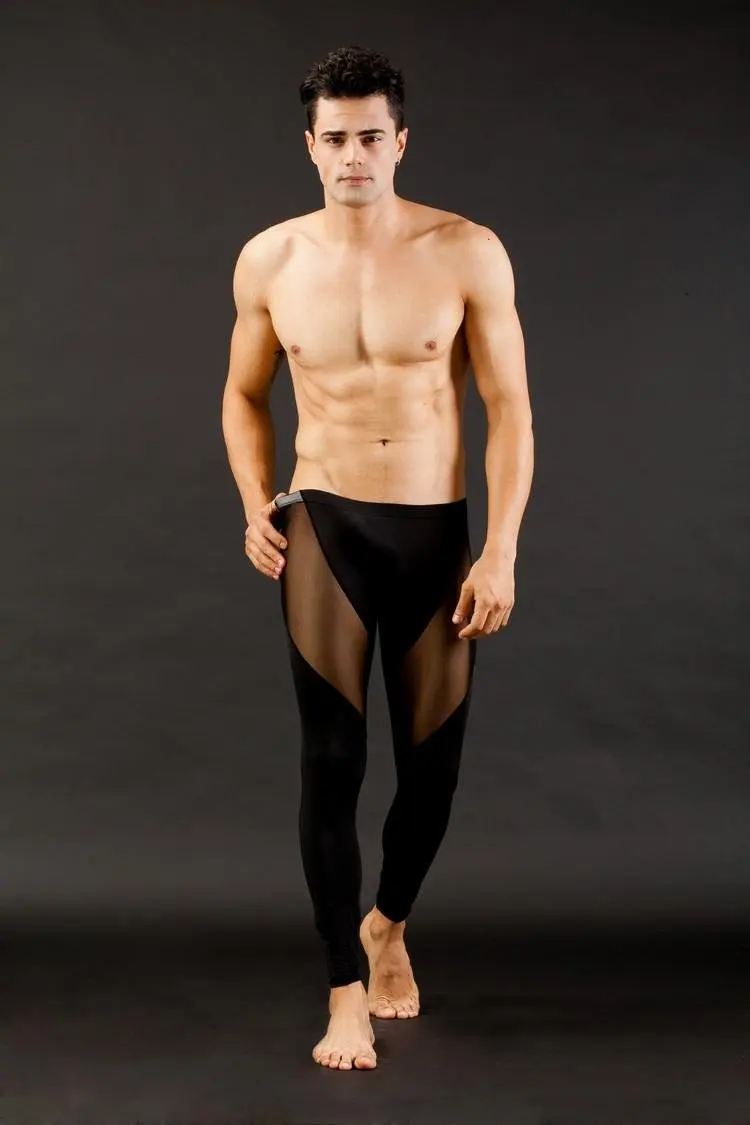 Пикантные мужские кальсоны мягкое Сетчатое Прозрачное нижнее белье брюки для