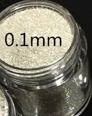 0.1mm 10 г/горшок блеск для ногтей порошок чистое серебро тончайший высокий блеск для ногтей пыль Блестки для УФ-гель для ногтей 0,2 мм/0,4 мм/1 мм - Цвет: 0.1mm