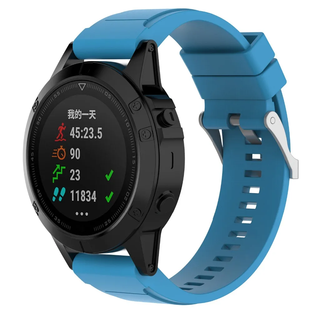 Сменный силиконовый спортивный смарт ремешок для наручных часов Garmin Fenix/5X/5X Puls/3/3