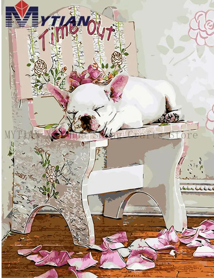 Новое 5D Алмазная живопись "Собака в отдыхе" настенная наклейка 3D вышивка мозаика лепестков розы Картины крестиком для домашнего декора подарок.