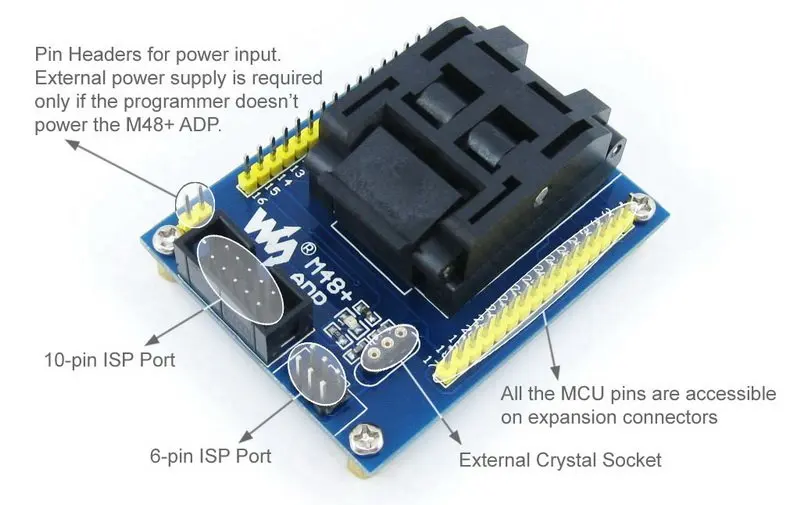 M48 + ADP ATmega48 ATmega88 ATmega168 TQFP32 AVR программирующий адаптер тестовая
