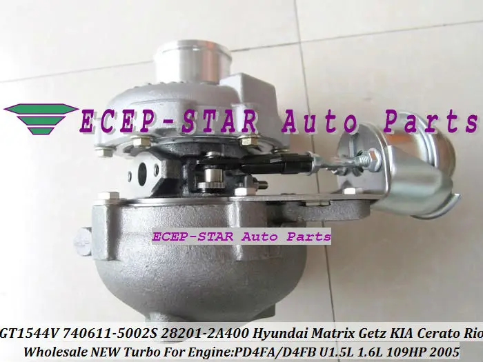 Турбокомпрессор GT1544V 740611 5002S 28201 2A400 782403 для HYUNDAI Matrix Getz KIA Cerato Rio 05 D4FA D4FB U 1.5L
