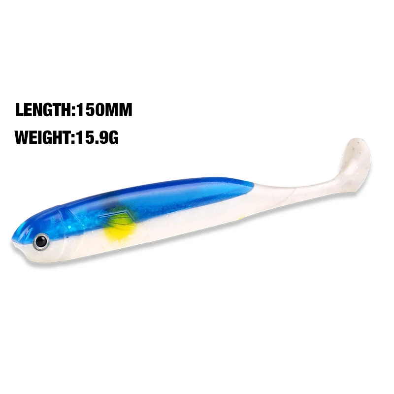 SEAPESCA 2 шт./лот рыболовные приманки Мягкая наживка 150 мм 16 г мягкие силиконовые для
