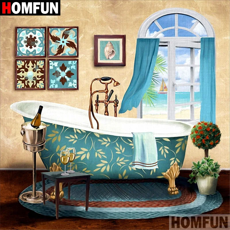 Алмазная живопись HOMFUN сделай сам вышивка крестиком из квадратных/круглых страз 5D