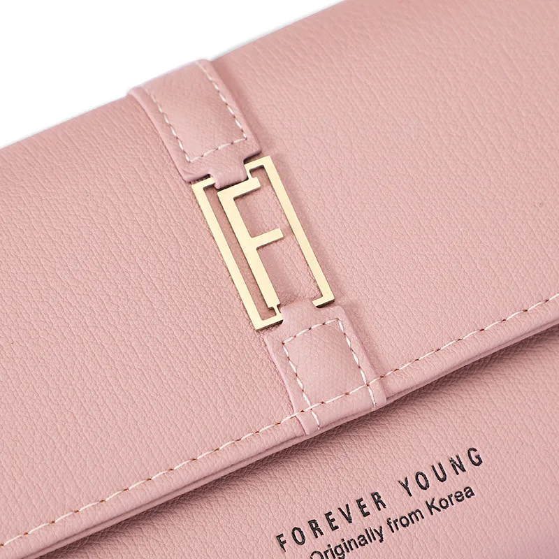 5 цветов Женский кошелек новинка искусственная кожа три сложения тонкий длинный