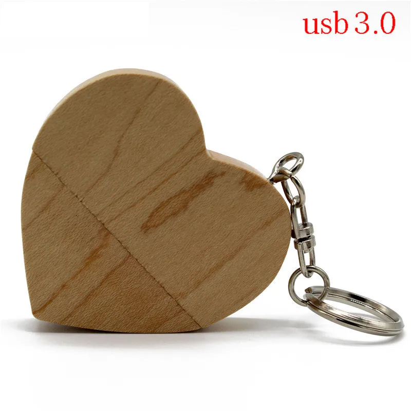 Usb флеш-накопитель usb3.0 с деревянным сердцем карта памяти 8 ГБ 16 32 гравировка