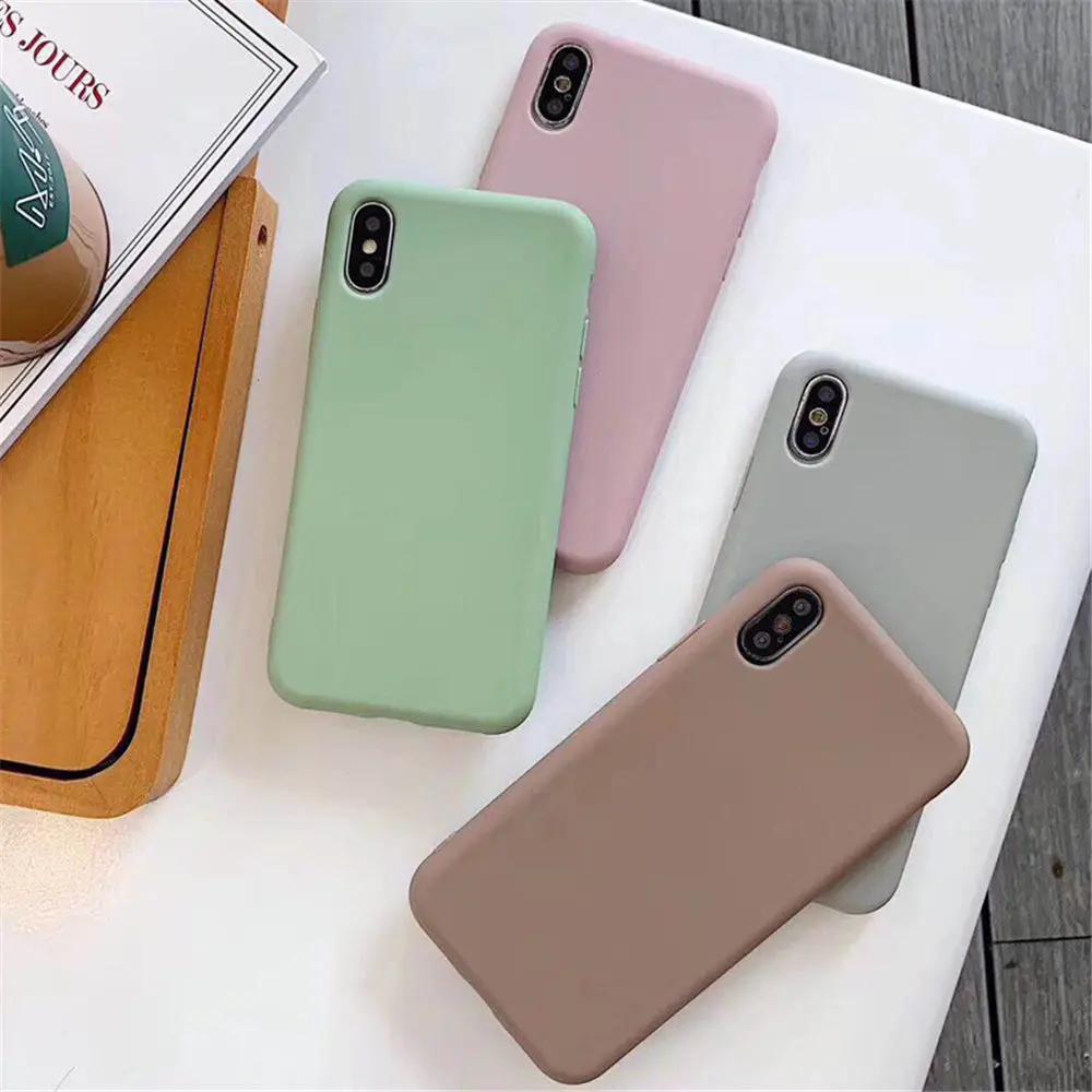 Moskado для iPhone 7 чехол для телефона простой сплошной карамельный цвет для iPhone 11 Pro X XR XS Max 6 6s 8 Plus силиконовый мягкий ТПУ задний Чехол