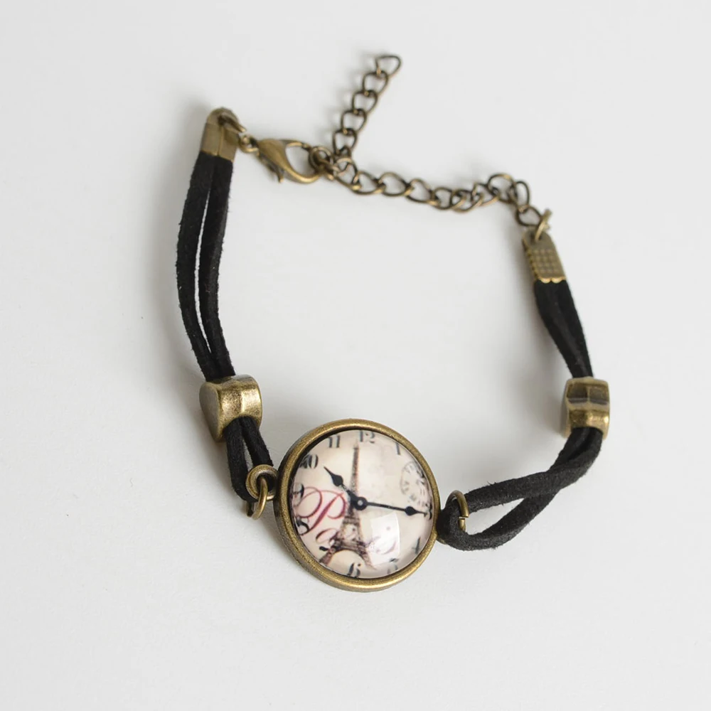 Новинка Оптом Бронзовые Круглые Наручные часы &quotПариж&quot металлический