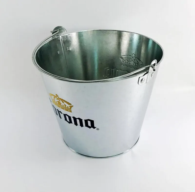 Цинковое железо портативное герметичное ведро для льда пива 5 литров железные