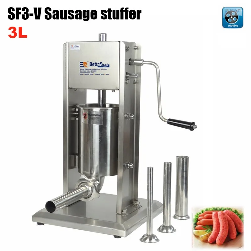 3L vertical machine SF3-V BateRpak вертикальный колбаса писк, нержавеющая сталь колбаса писк, мясо наполнитель, машина для производства колбасы, колбаса наполнитель - Цвет: 3L vertical machine