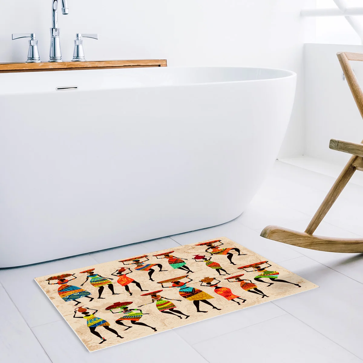 Этнический комплект аксессуаров для ванной в африканском стиле женщин