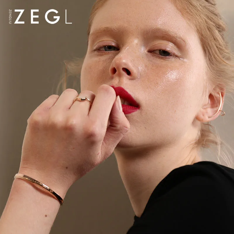 Женский браслет ZEGL из титановой стали в Корейском стиле Открытый для девушек