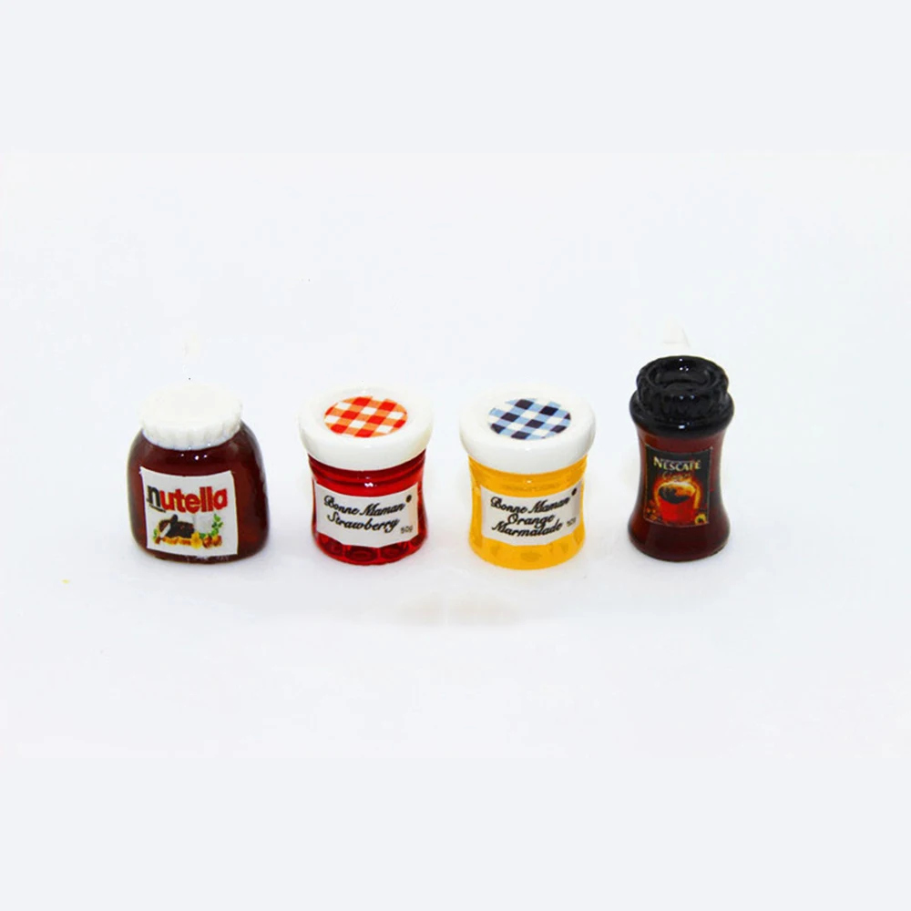 1/12 Миниатюрные аксессуары для кукольного домика, мини Nutella jam, мебель для моделирования кофе, Кухонные Игрушки для приправ, декор кукольного дома