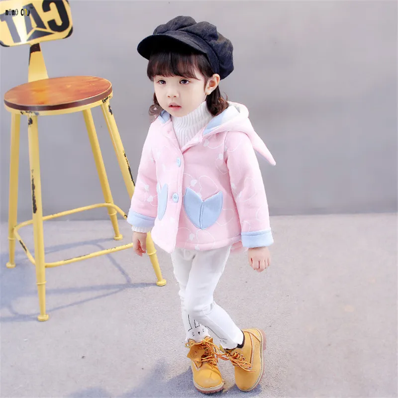 2017 зимняя куртка для маленьких девочек верхняя одежда малышей утепленное